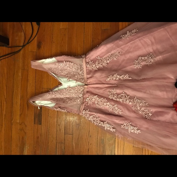 Rose pink prom dress - Picture 2 of 3